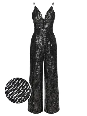 1930s Sequined Shiny Slip Vintage Jumpsuit