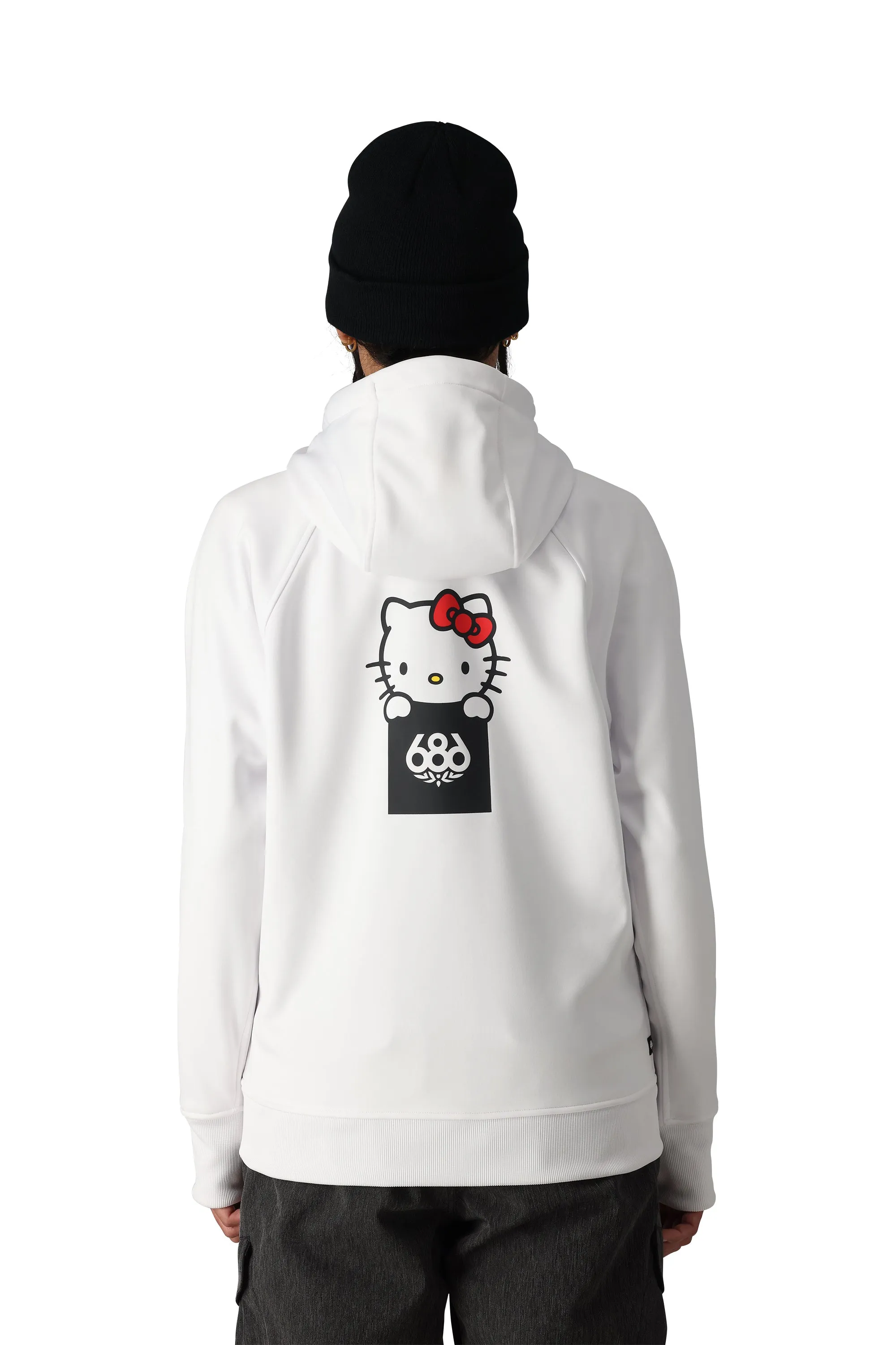 686 Womens Bonded Fleece Pullover Hoodie Hello Kitty