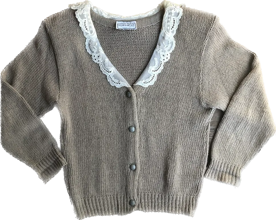 80s Knit Fashion Ave. Cardigan   L