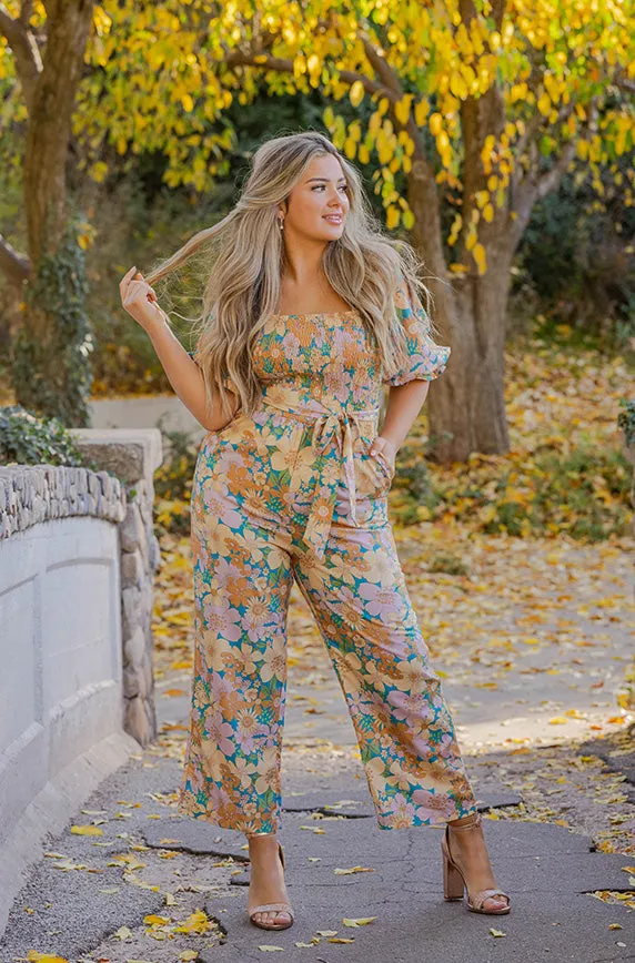 Aberdeen Retro Floral Jumpsuit - DM Exclusive