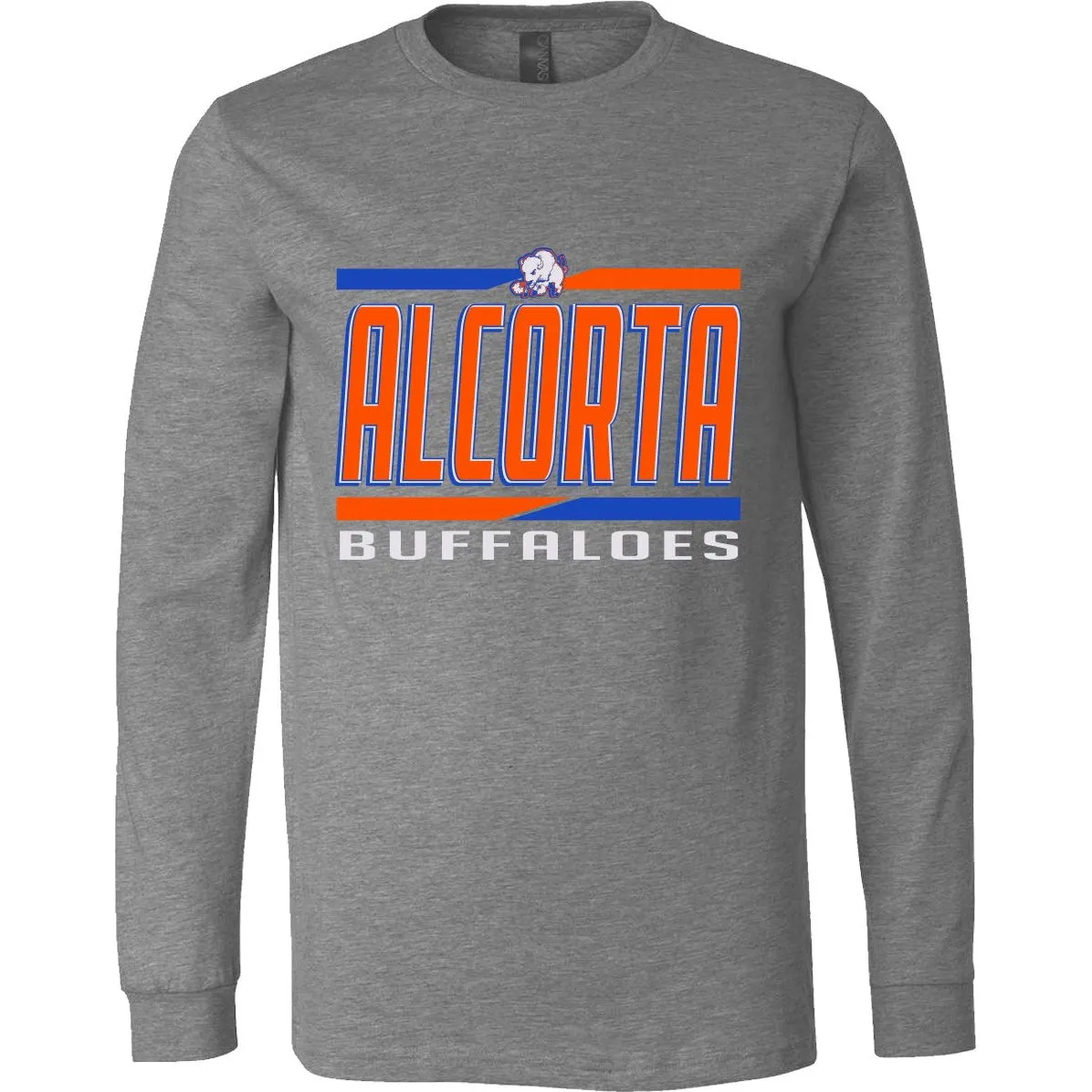 Alcorta Buffaloes - Split Stripe Long Sleeve T-Shirt