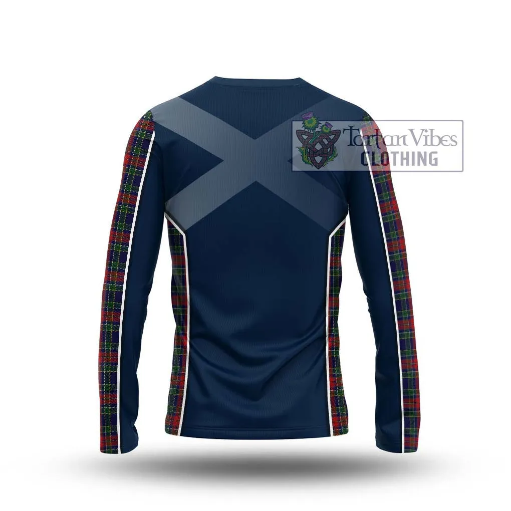 Allison Red Tartan Long Sleeve T-Shirt with Family Crest and Lion Rampant Vibes Sport Style