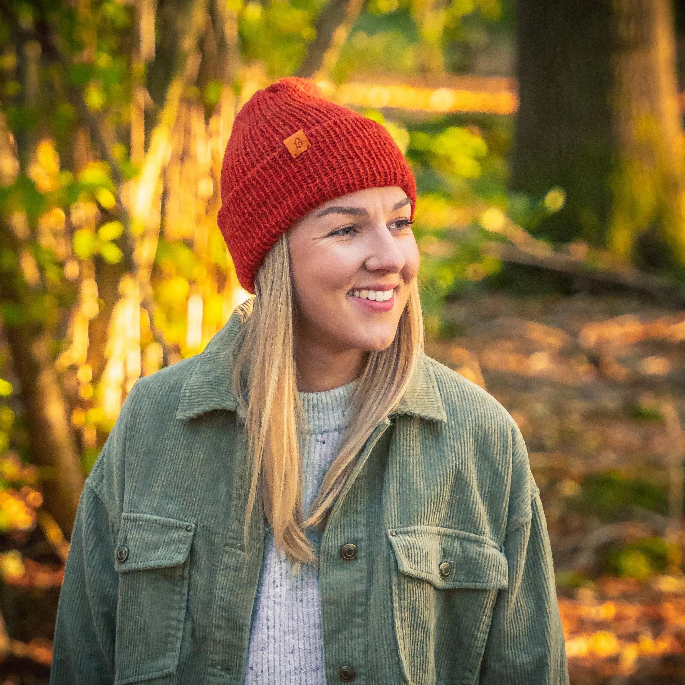 Alpaca Wool Beanie Hat - Moss Mix