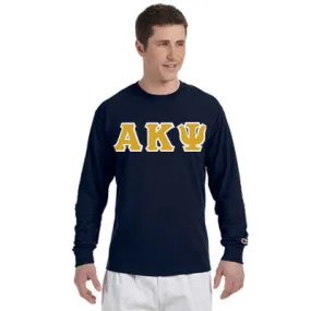 Alpha Kappa Psi Greek Champion Long-Sleeve Tee - Champion CC8C - TWILL