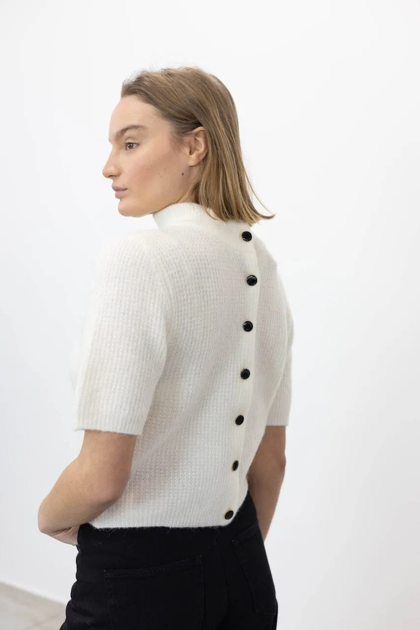 ALPHA SHORT CARDIGAN IN IVORY