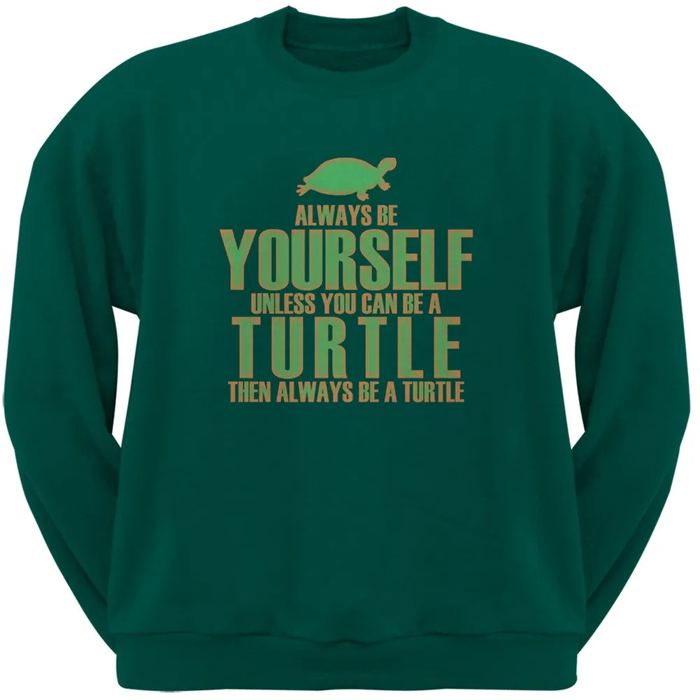 Always Be Yourself Turtle Black Adult Pullover Hoodie