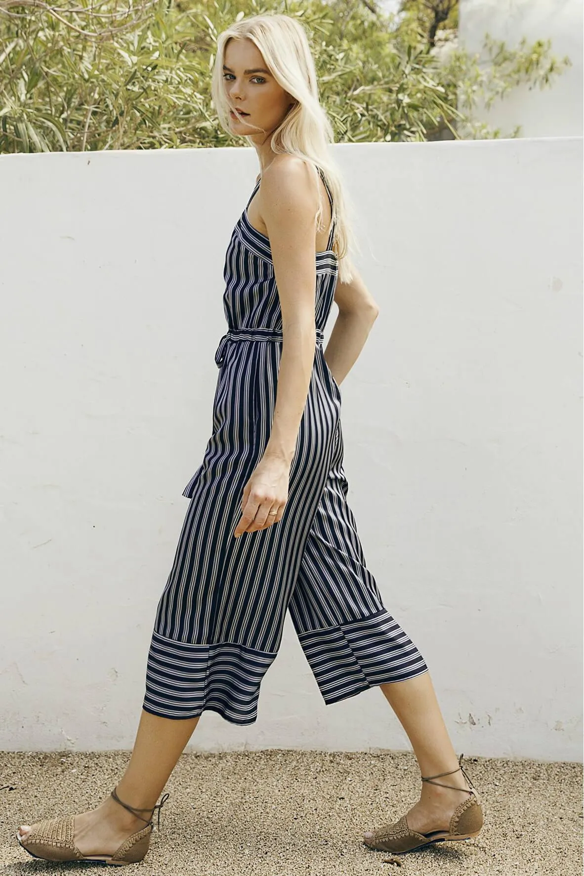 Amber Striped Culotte Jumpsuit