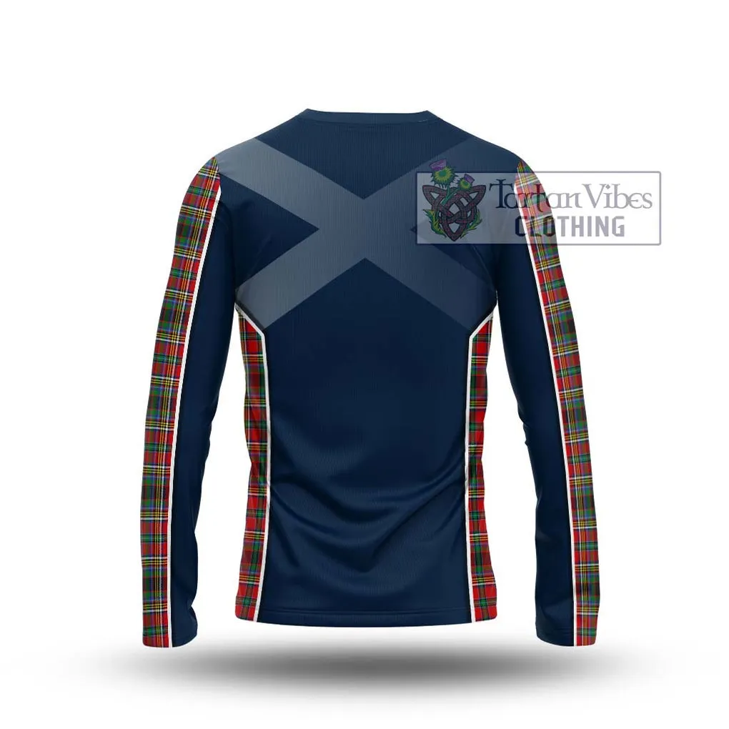 Anderson of Arbrake Tartan Long Sleeve T-Shirt with Family Crest and Lion Rampant Vibes Sport Style