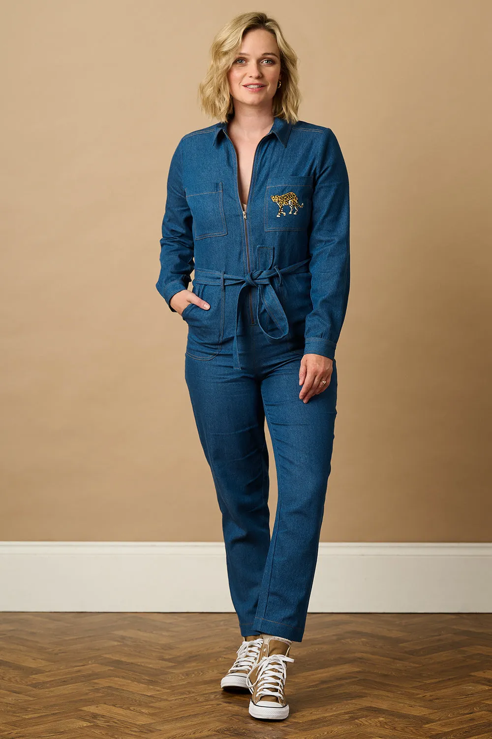 Anwen Jumpsuit - Mid Blue Denim