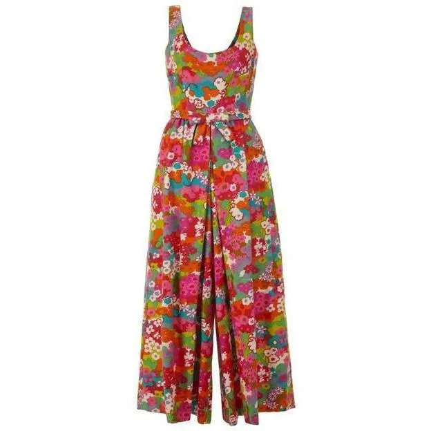 ARCHIVE - 1960s Marie Pearl Floral Jumpsuit and Jacket