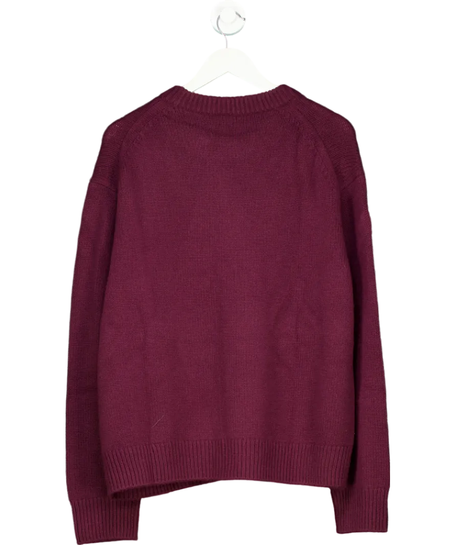 Arket Red Wool Blend Oversized Jumper UK L