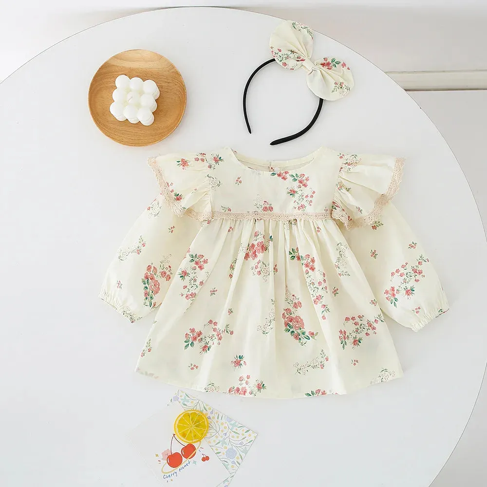 Baby Girl Lace Flower Jumpsuit/Dress