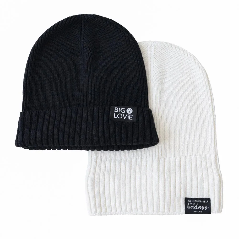 Badass Cotton Cashmere Beanie | Black