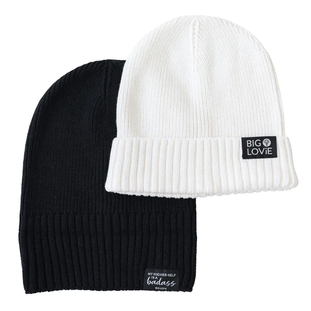 Badass Cotton Cashmere Beanie | Black