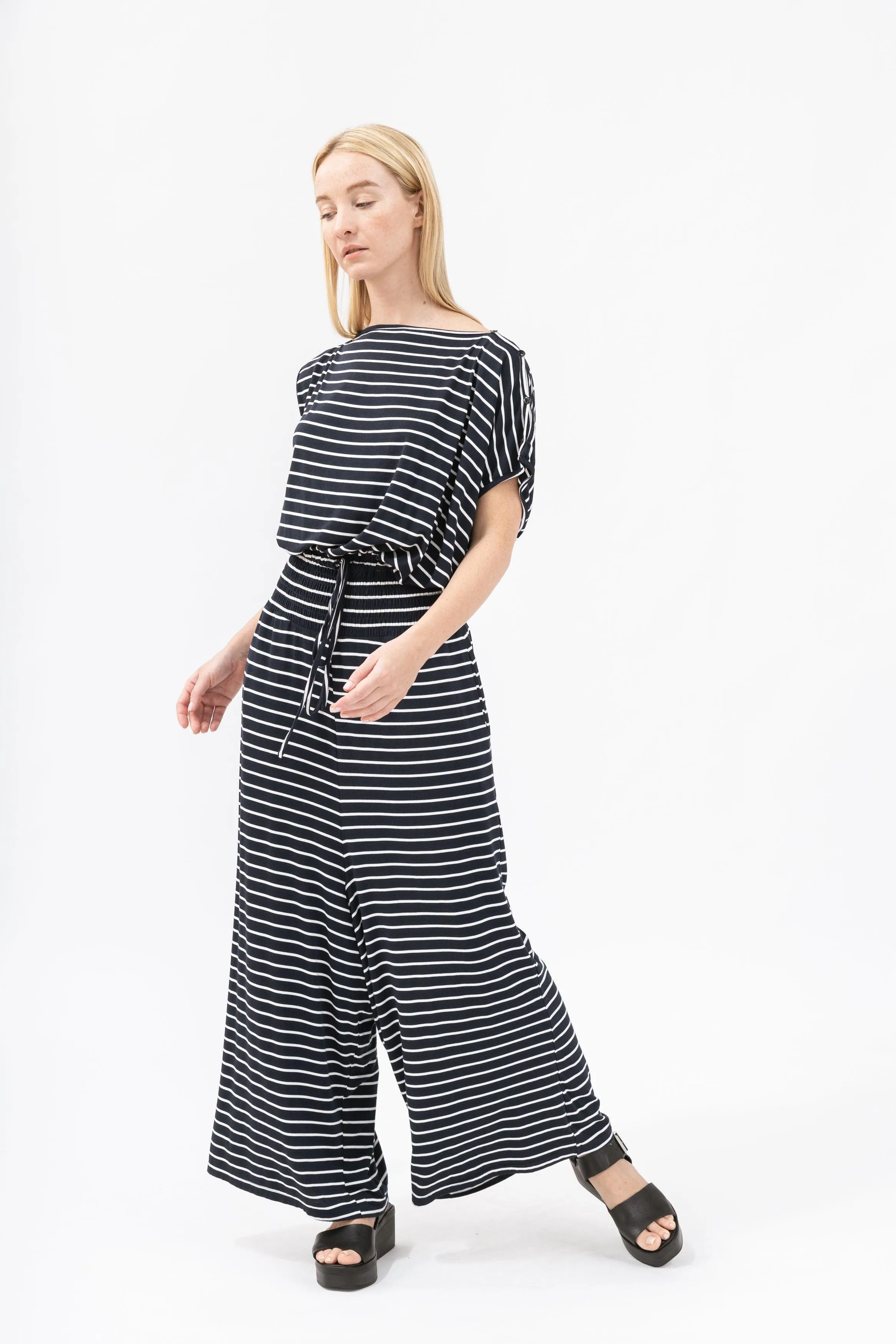 Bamboo Asymmetric Draped Jumpsuit