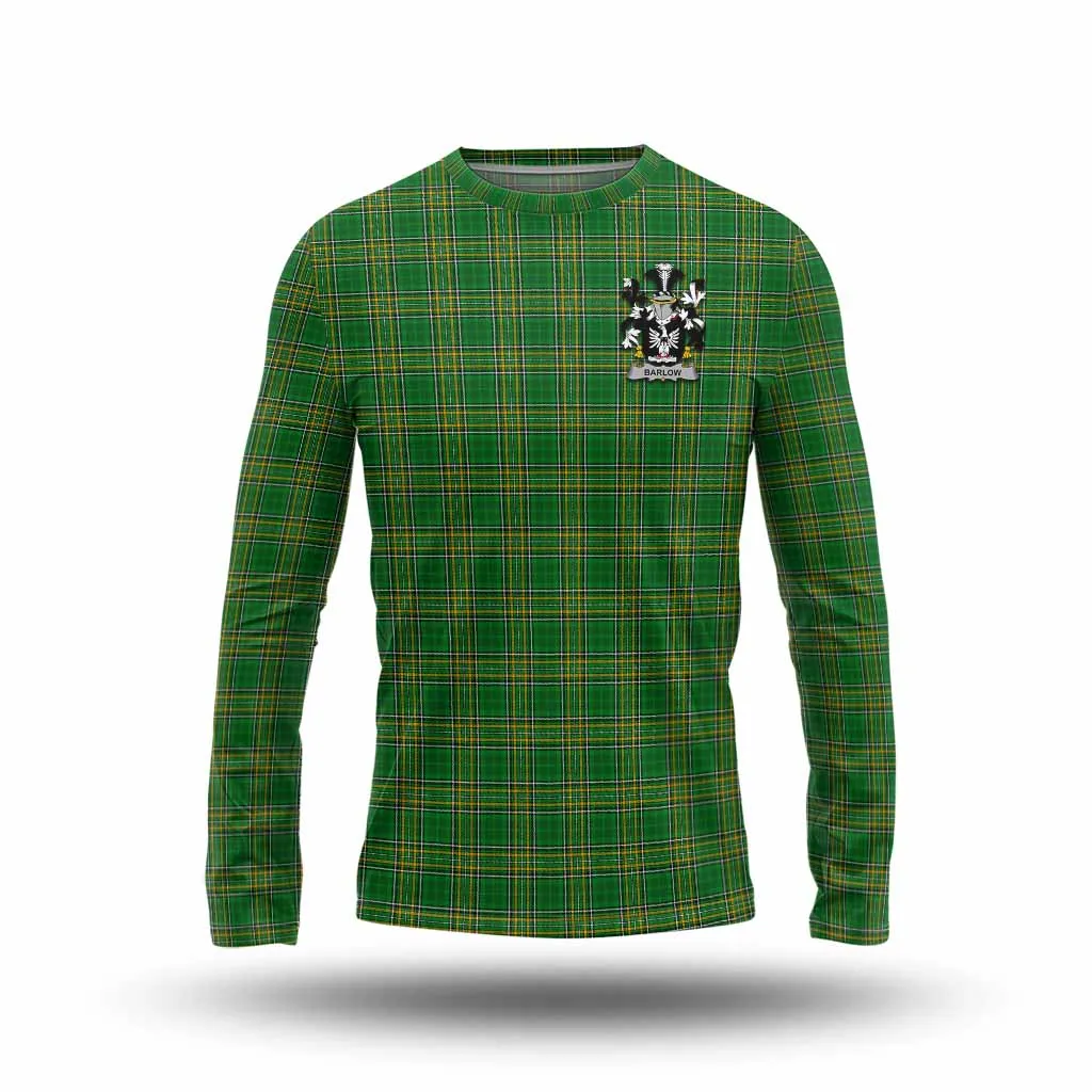 Barlow Irish Clan Tartan Long Sleeve T-Shirt with Coat of Arms