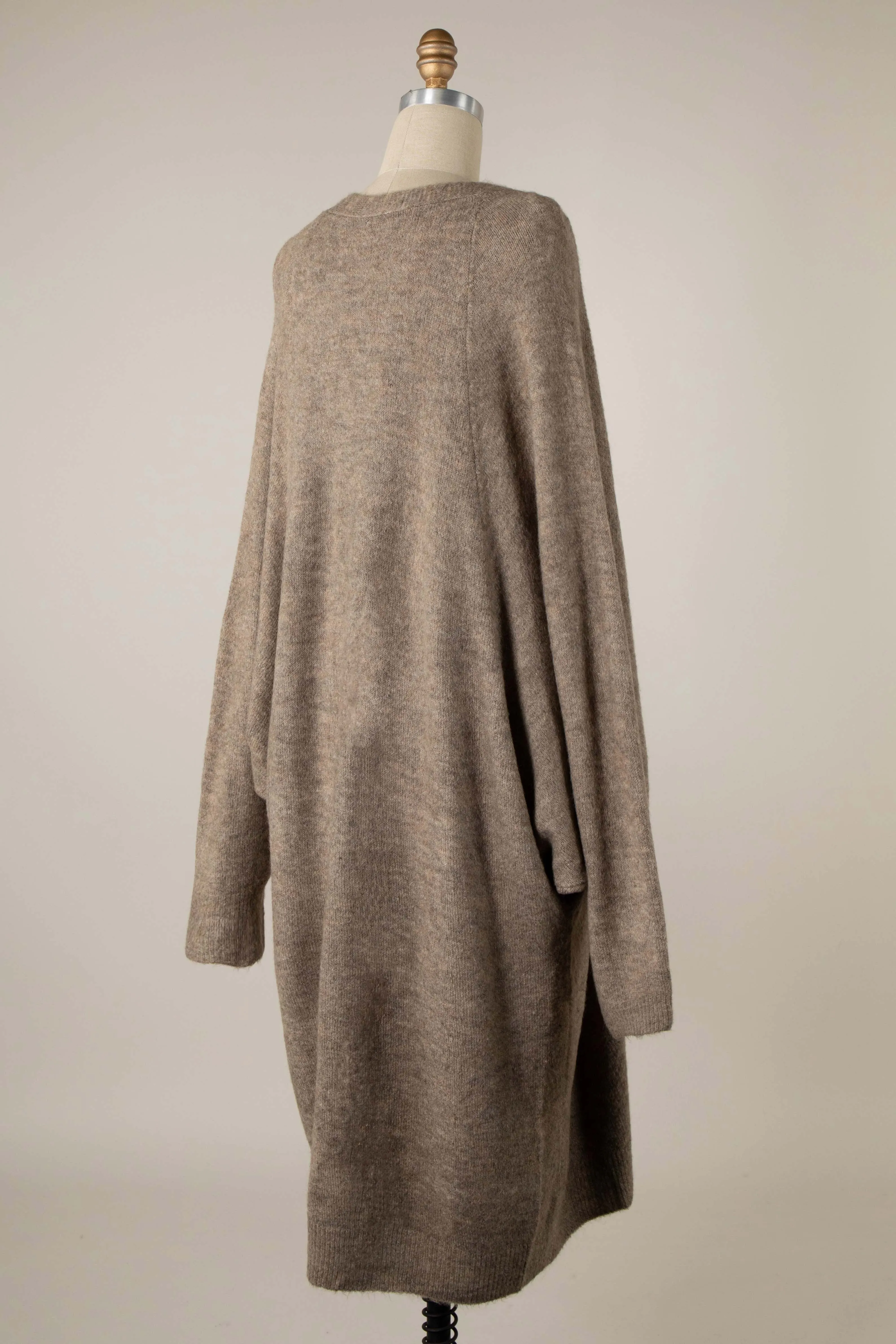 Batwing Sleeve Oversized Soft Knit Cardigan