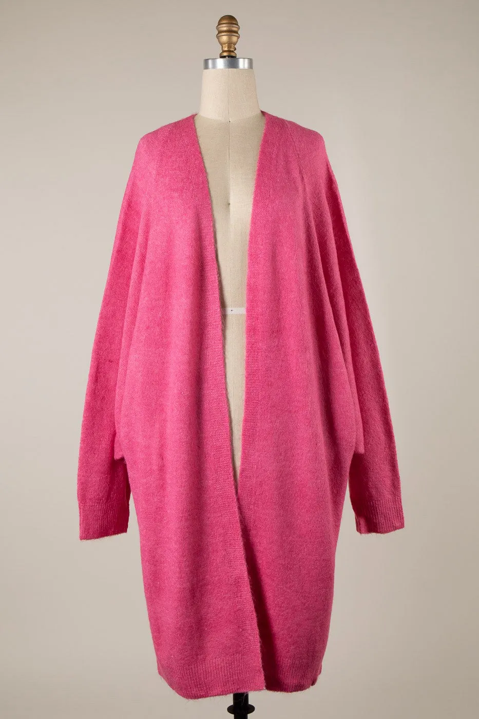 Batwing Sleeve Oversized Soft Knit Cardigan