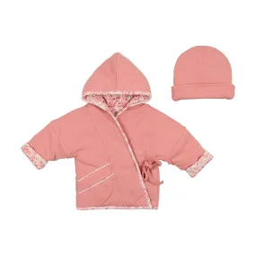 Bee & Dee Kimono Hooded Jacket and Hat-Ditsy Pink