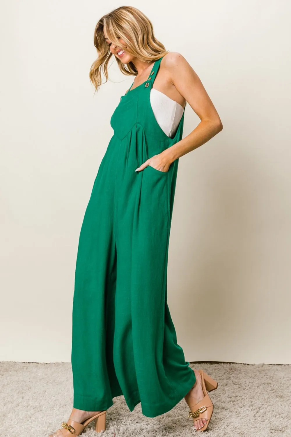 BiBi Me Green | Wide Leg Jumpsuit | Rubies   Lace