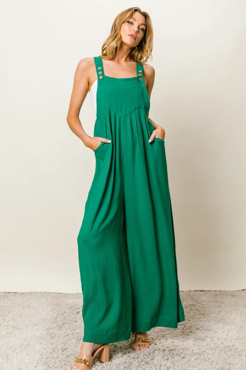 BiBi Me Green | Wide Leg Jumpsuit | Rubies   Lace