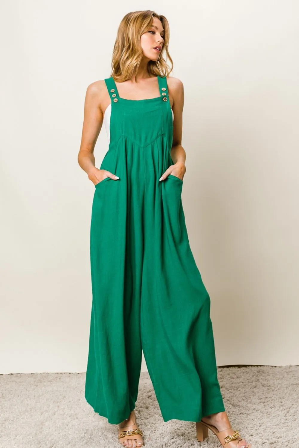 BiBi Me Green | Wide Leg Jumpsuit | Rubies   Lace