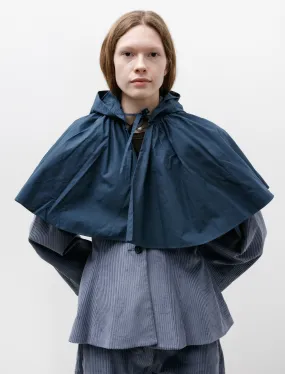 British Dry Waxed Oilskin Cape Hood Navy