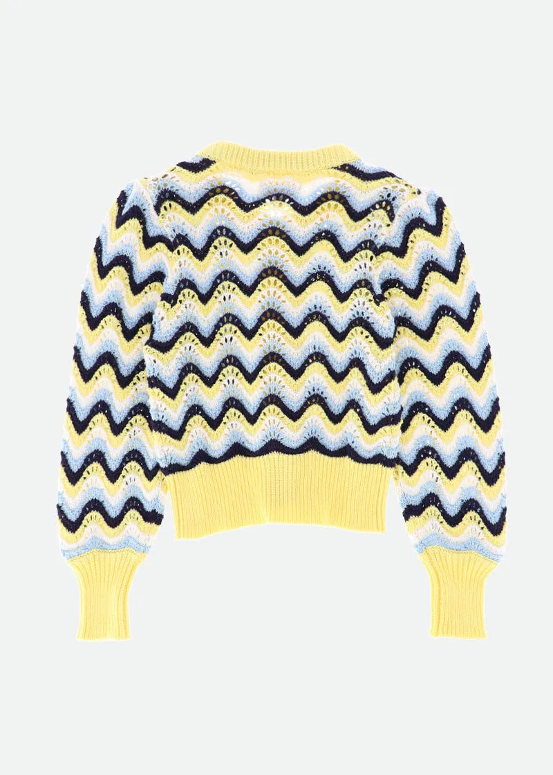 Britta Cardigan Lemon Multi