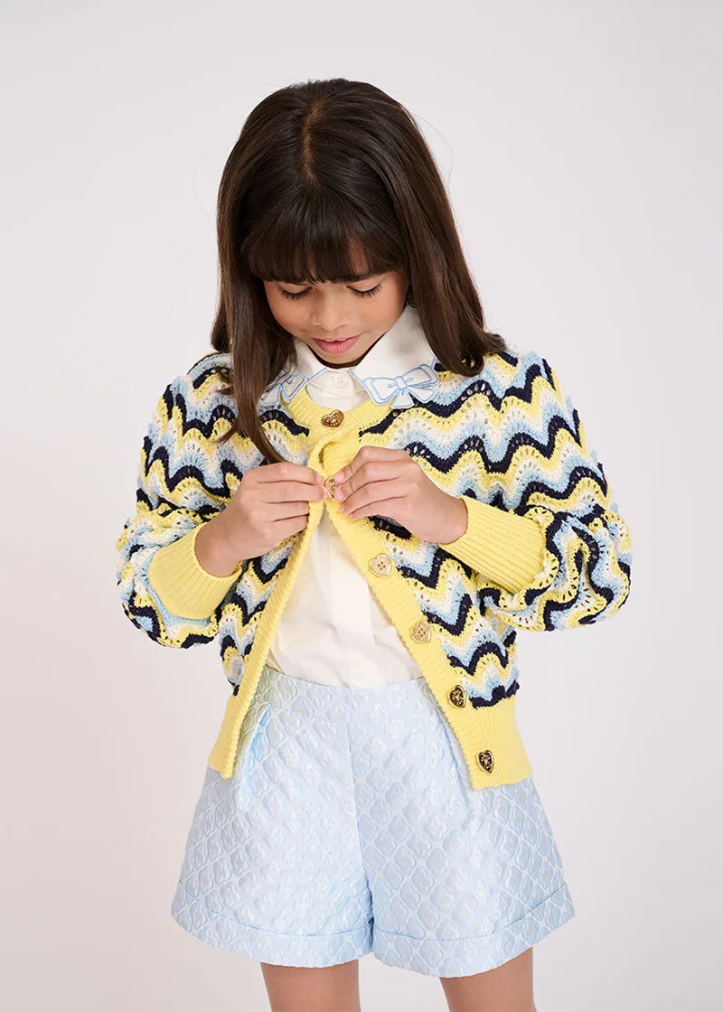 Britta Cardigan Lemon Multi