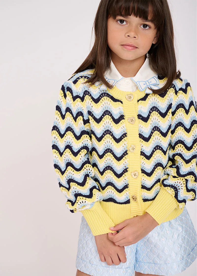 Britta Cardigan Lemon Multi