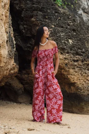 Brooklyn Jumpsuit in Island Retro (Berry)