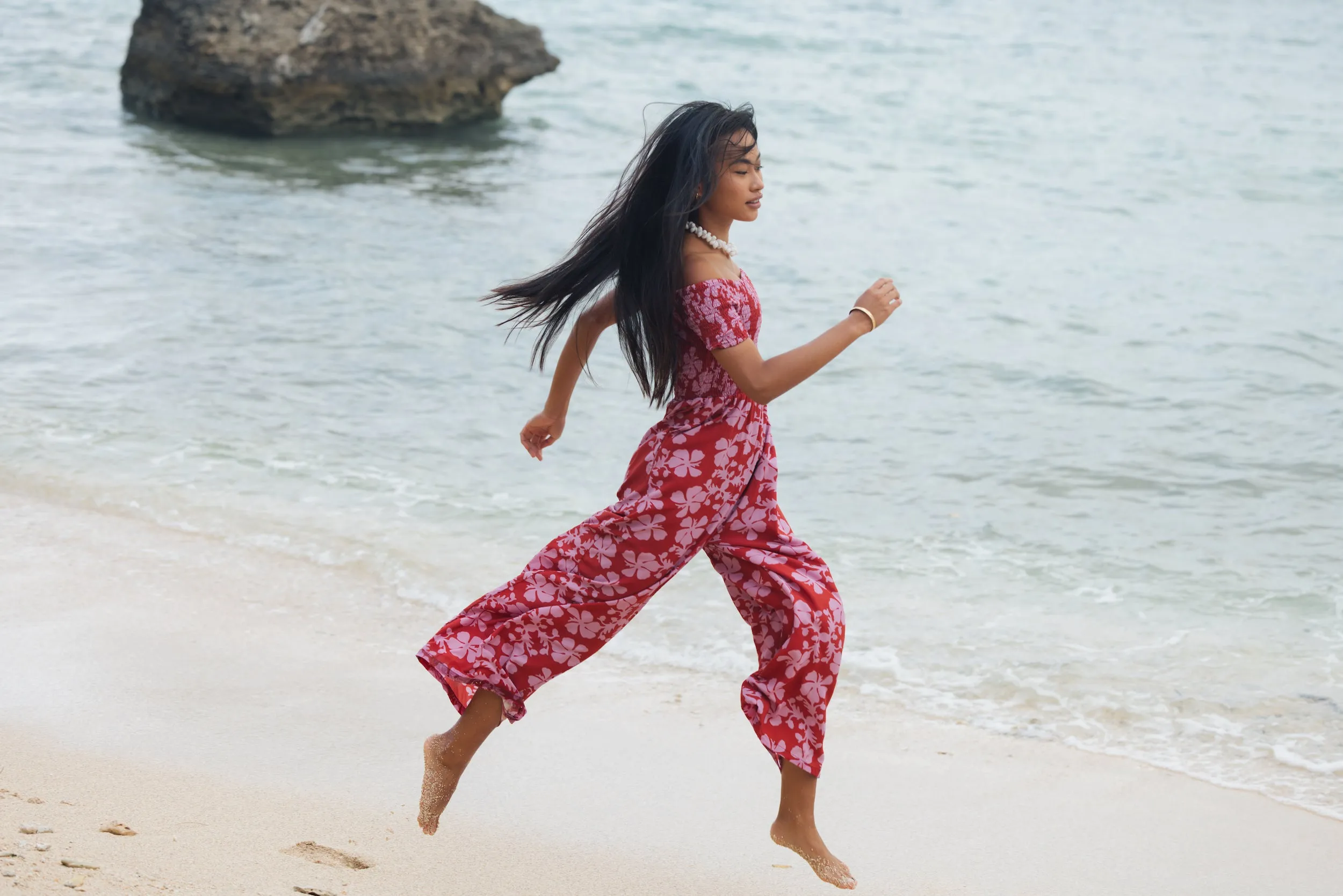 Brooklyn Jumpsuit in Island Retro (Berry)