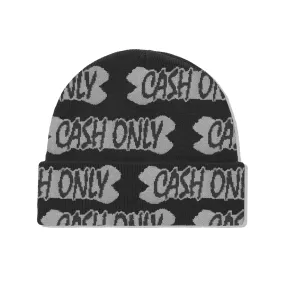 Cash Only Bone Beanie - Black