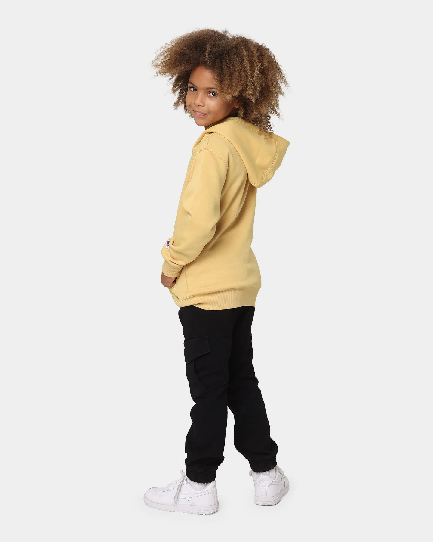 Champion Kids' Script Hoodie Golden Milk