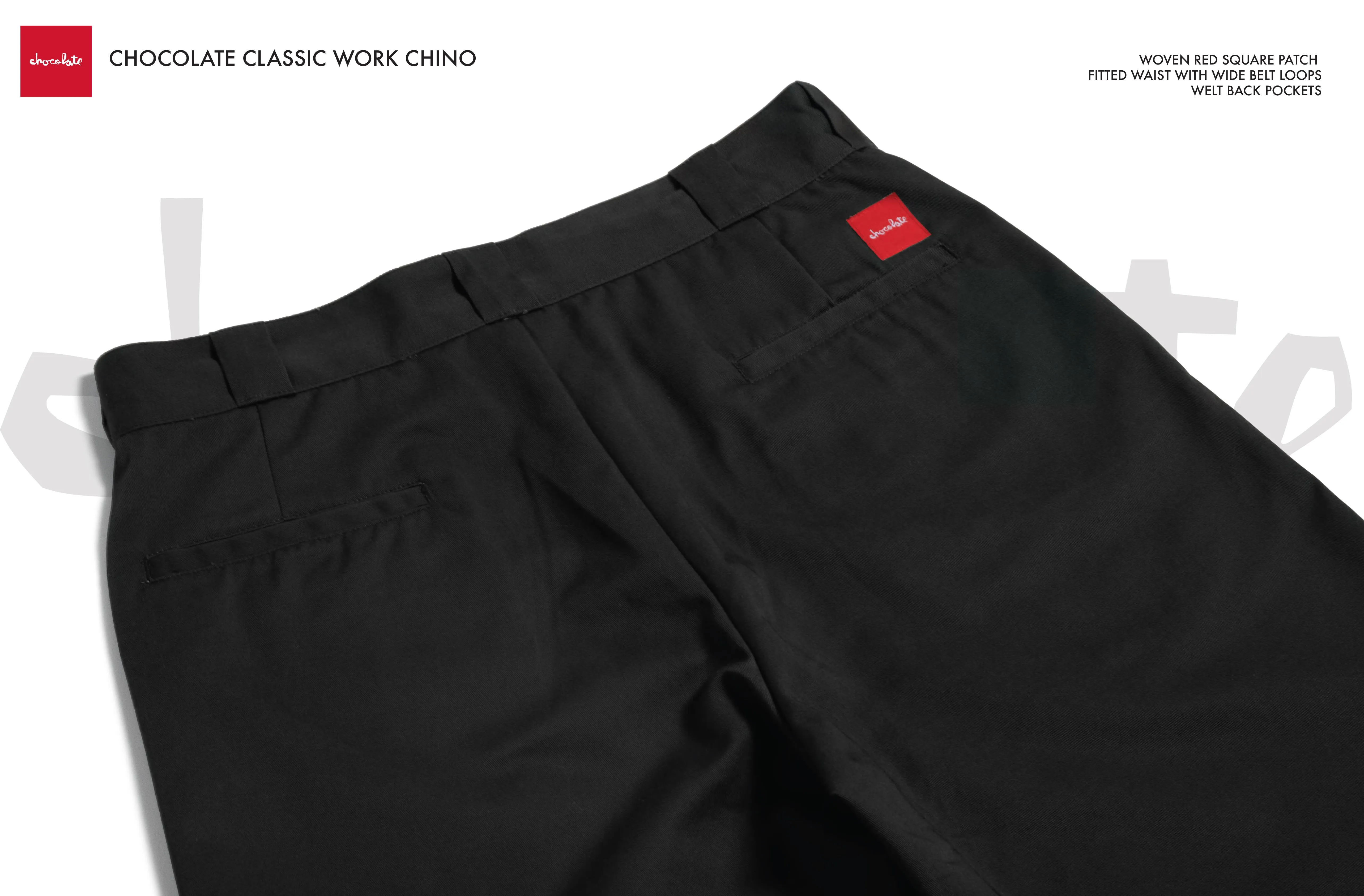 Chocolate Work Chino Pants Black