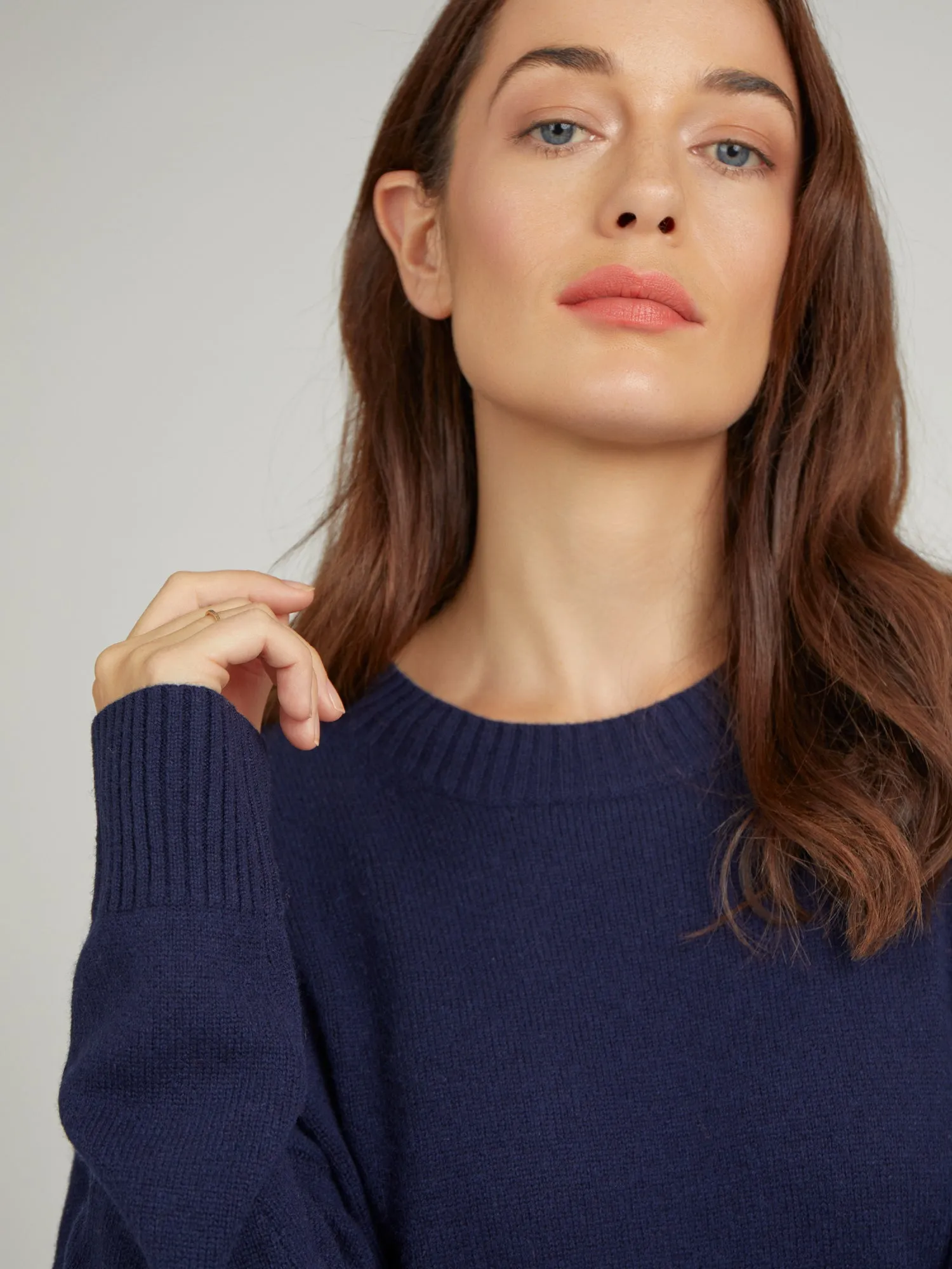 Core Oversized Crew Neck Wool/Cashmere Jumper