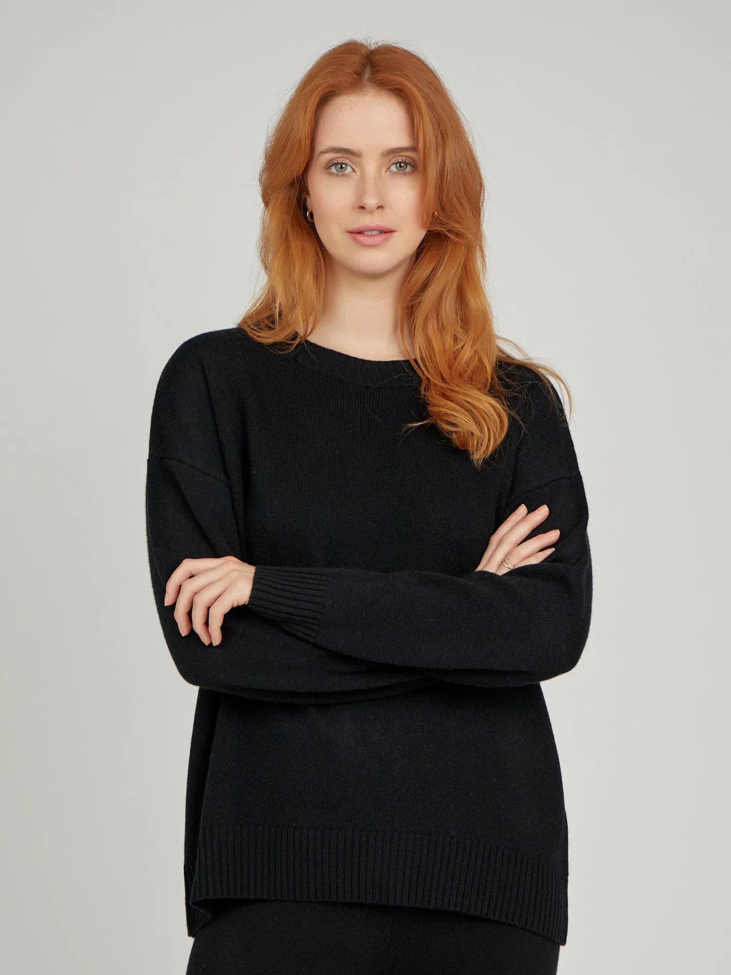 Core Oversized Crew Neck Wool/Cashmere Jumper