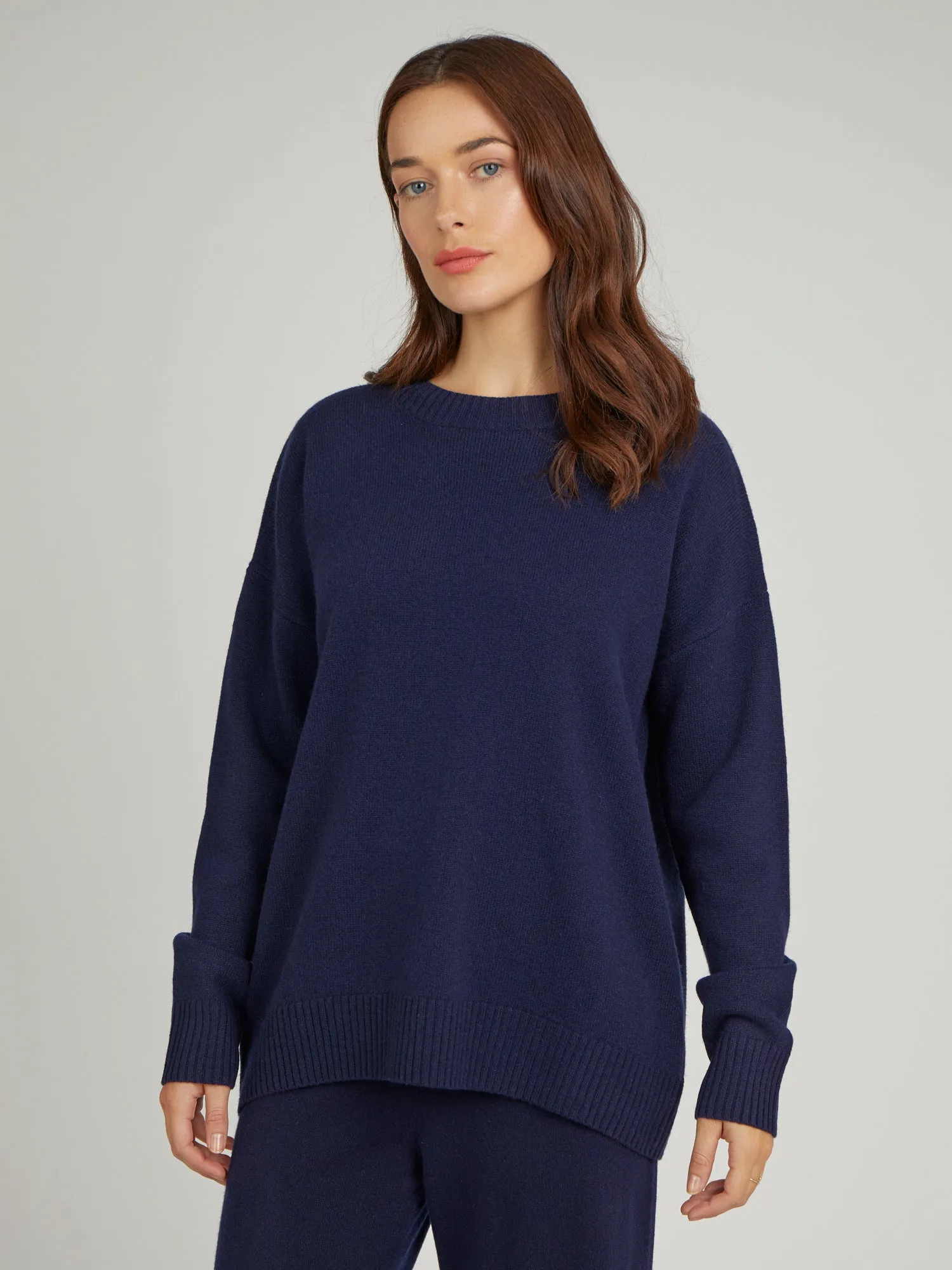 Core Oversized Crew Neck Wool/Cashmere Jumper