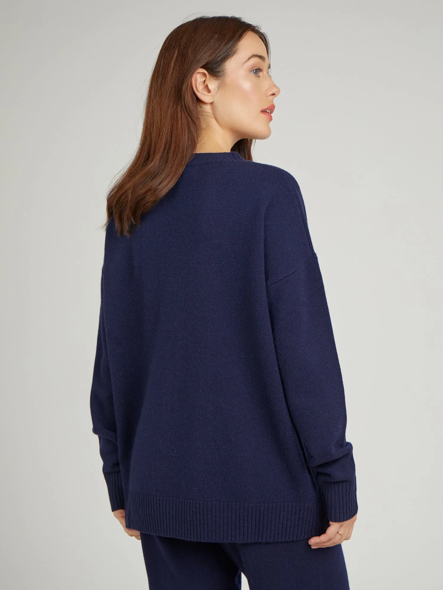 Core Oversized Crew Neck Wool/Cashmere Jumper