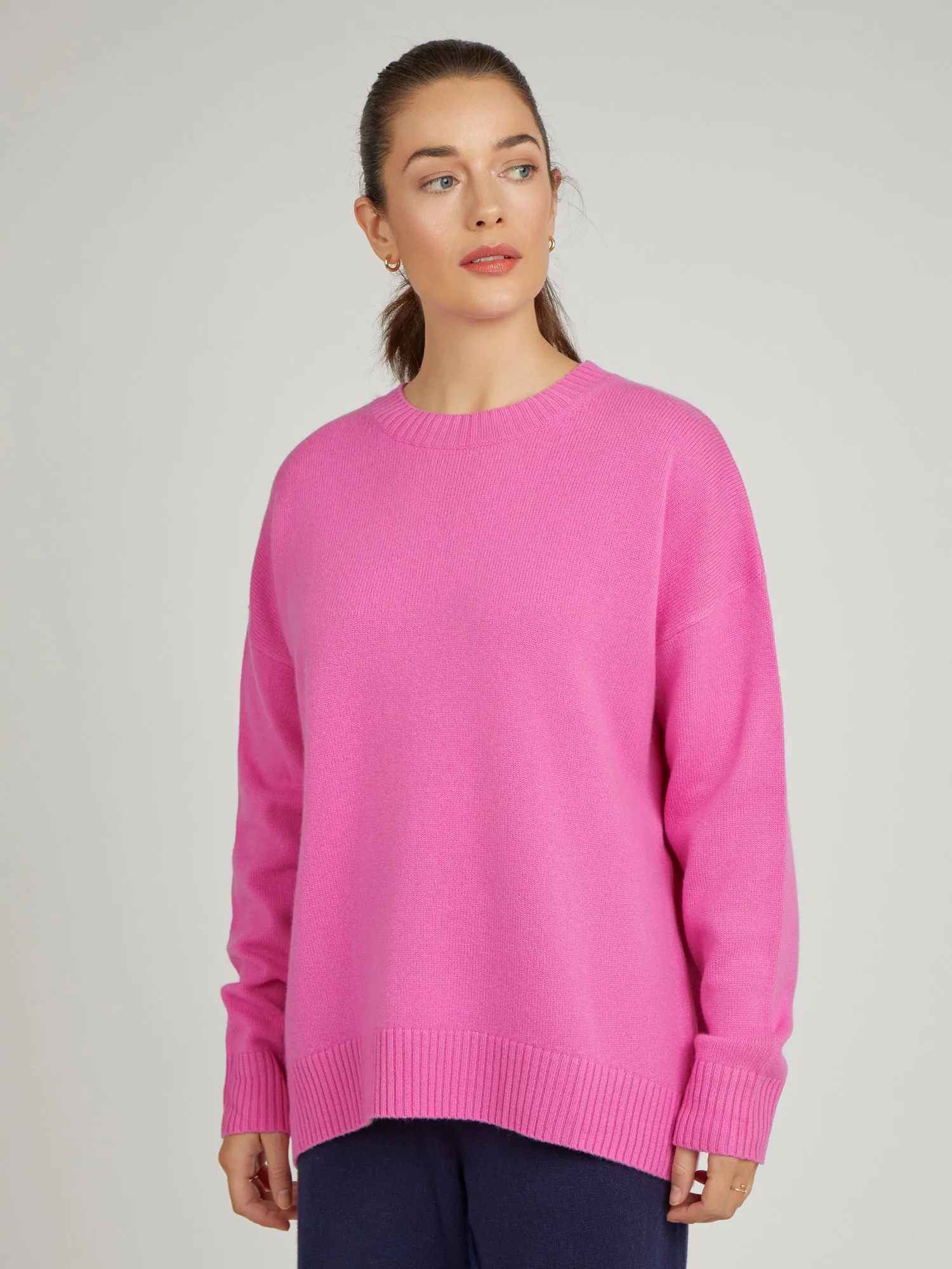 Core Oversized Crew Neck Wool/Cashmere Jumper