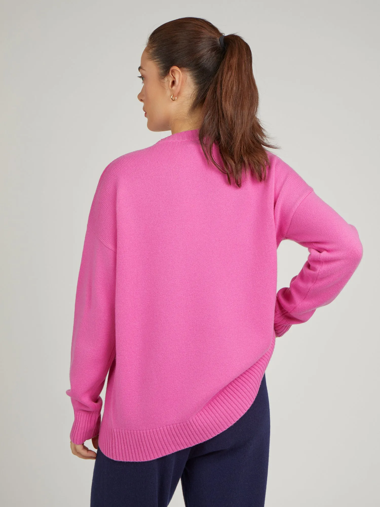 Core Oversized Crew Neck Wool/Cashmere Jumper