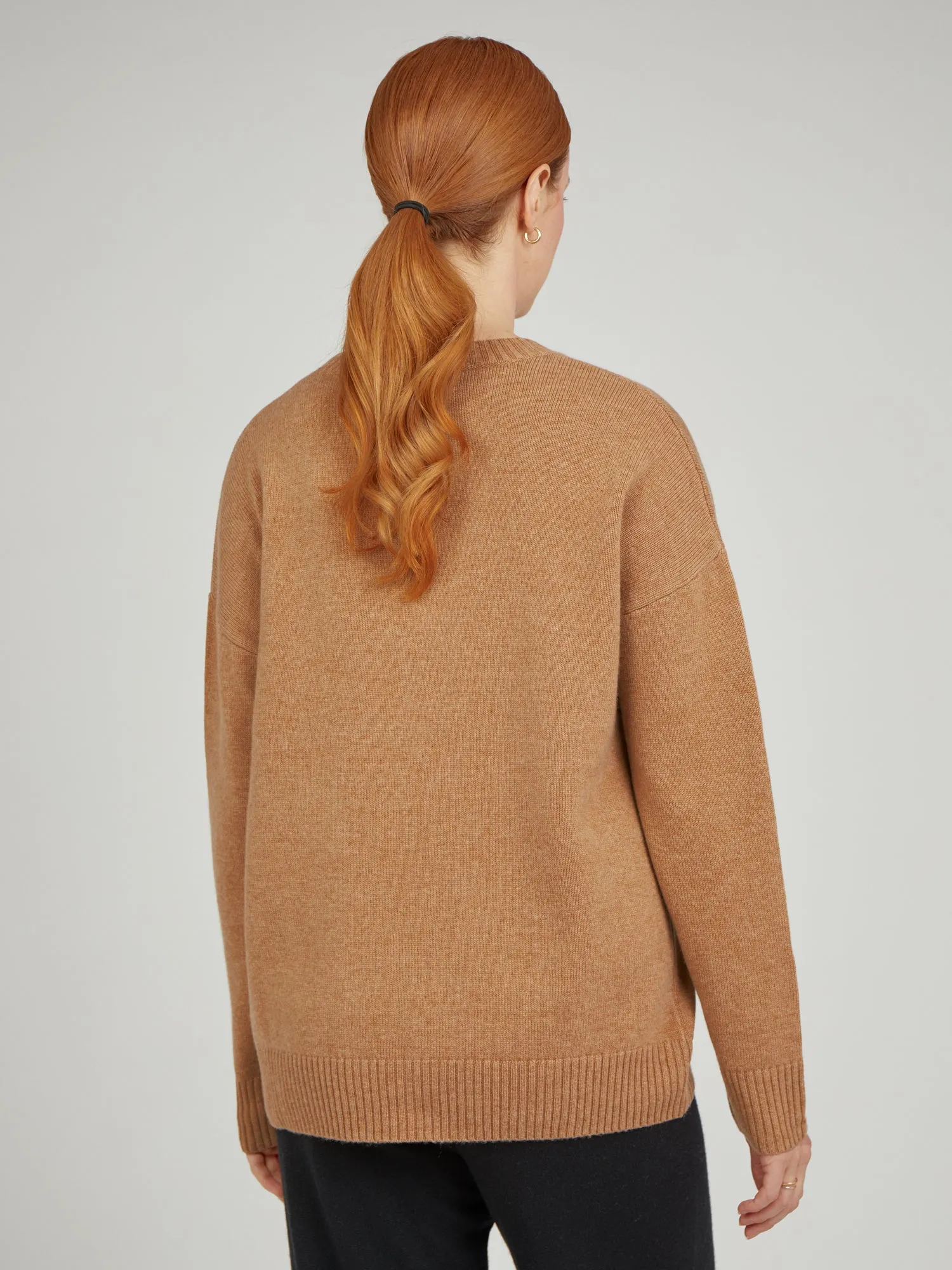 Core Oversized Crew Neck Wool/Cashmere Jumper