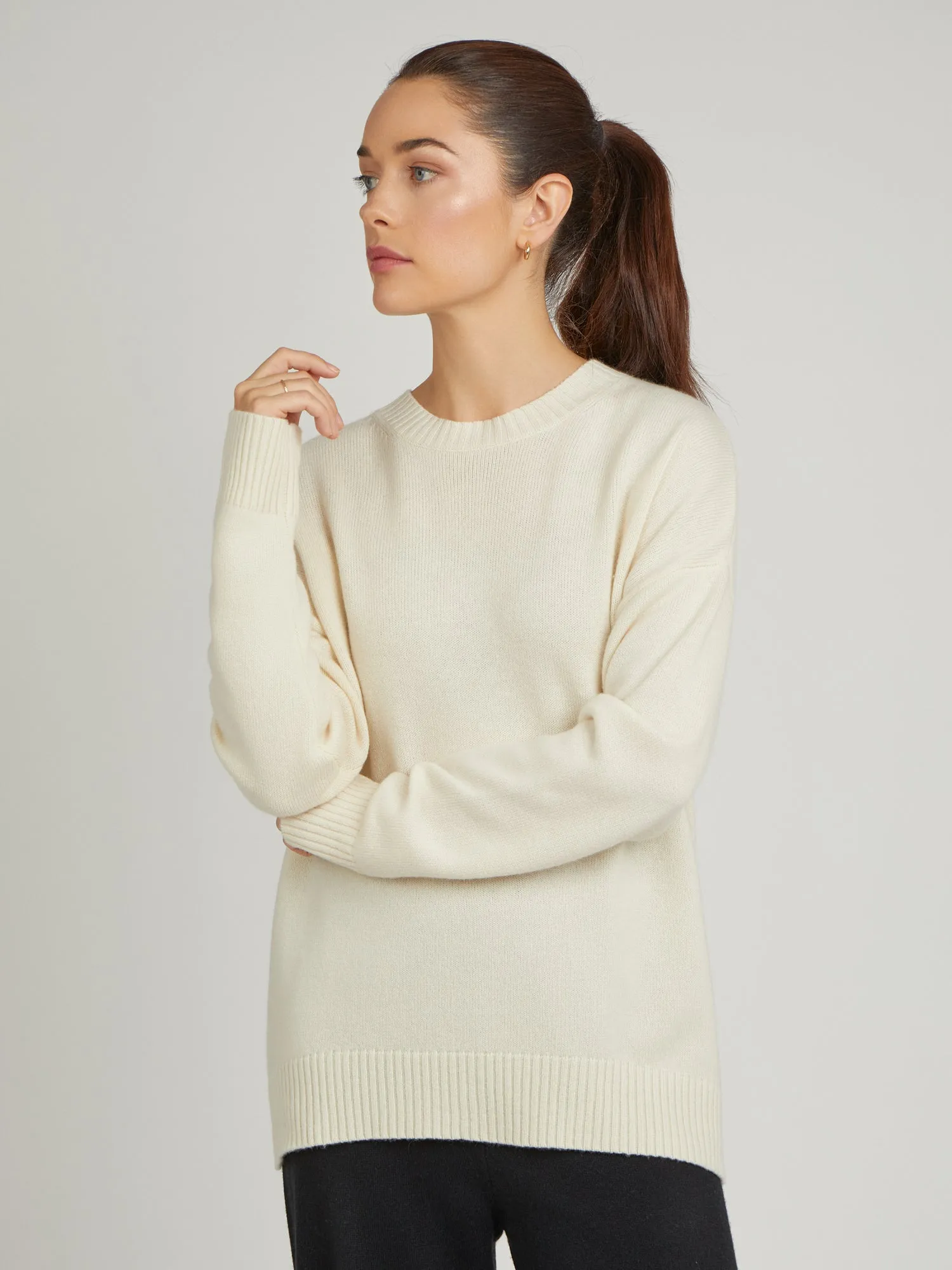 Core Oversized Crew Neck Wool/Cashmere Jumper