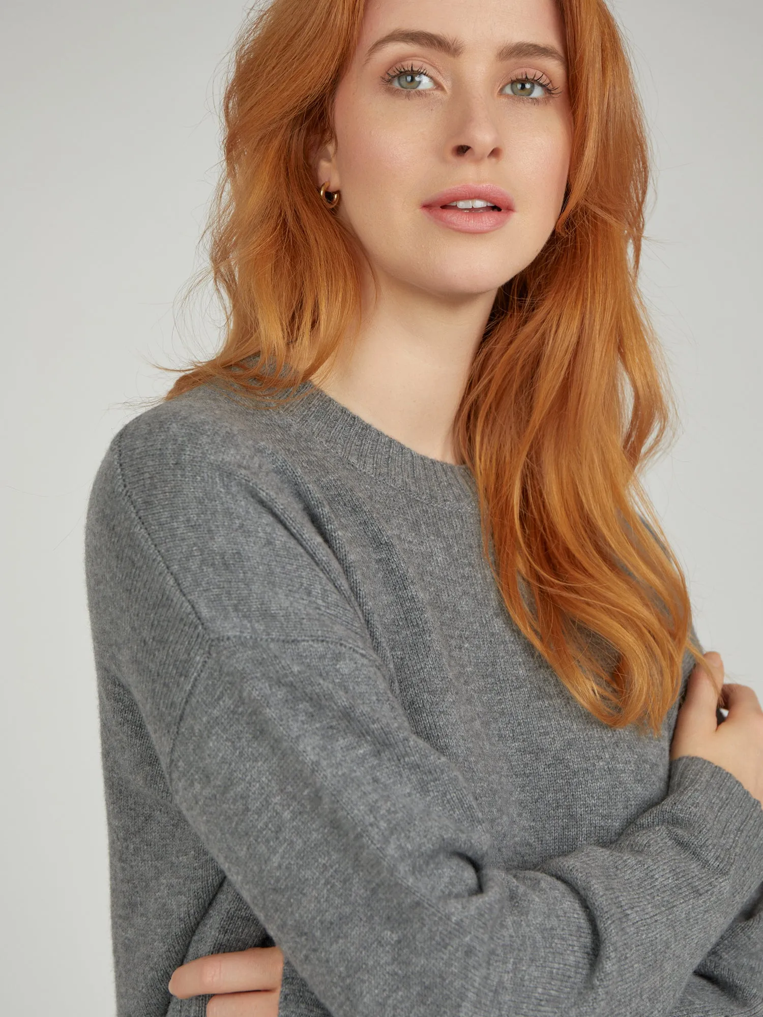 Core Oversized Crew Neck Wool/Cashmere Jumper