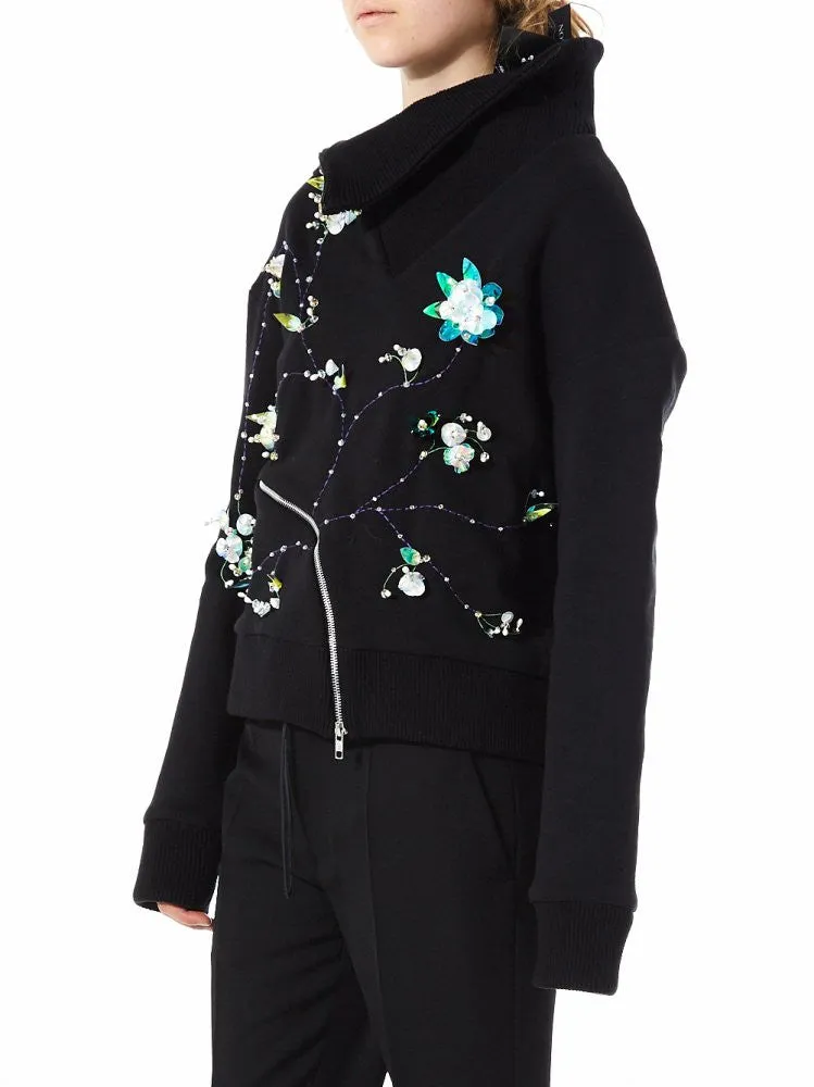 Crystal Applique High Neck Jumper (AW16 006 BLACK)