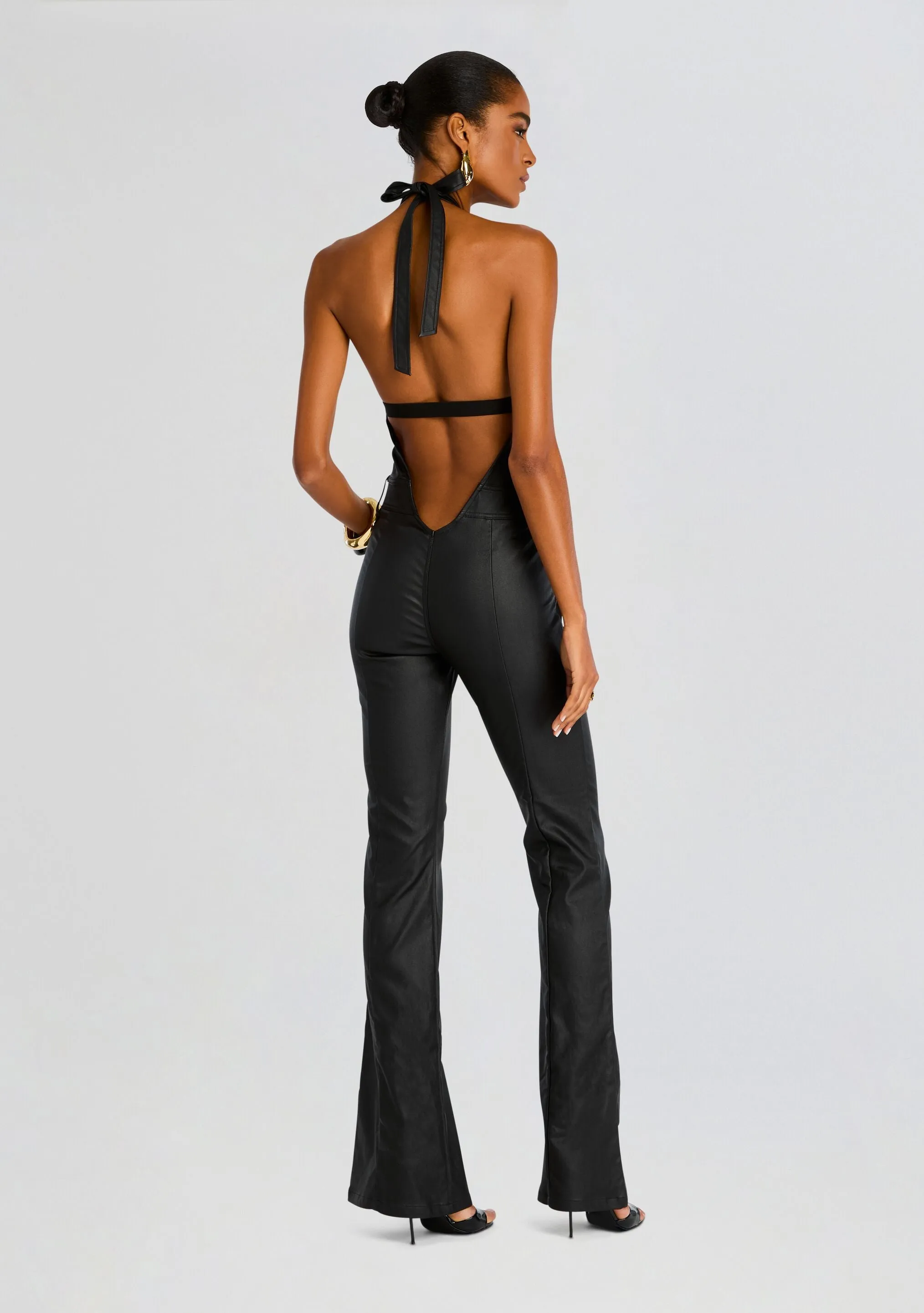 Cynthia Coated Denim Jumpsuit