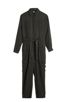 Dark Green Utility Jumpsuit