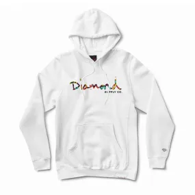 Diamond Supply Co OG Script Fasten Hoodie White