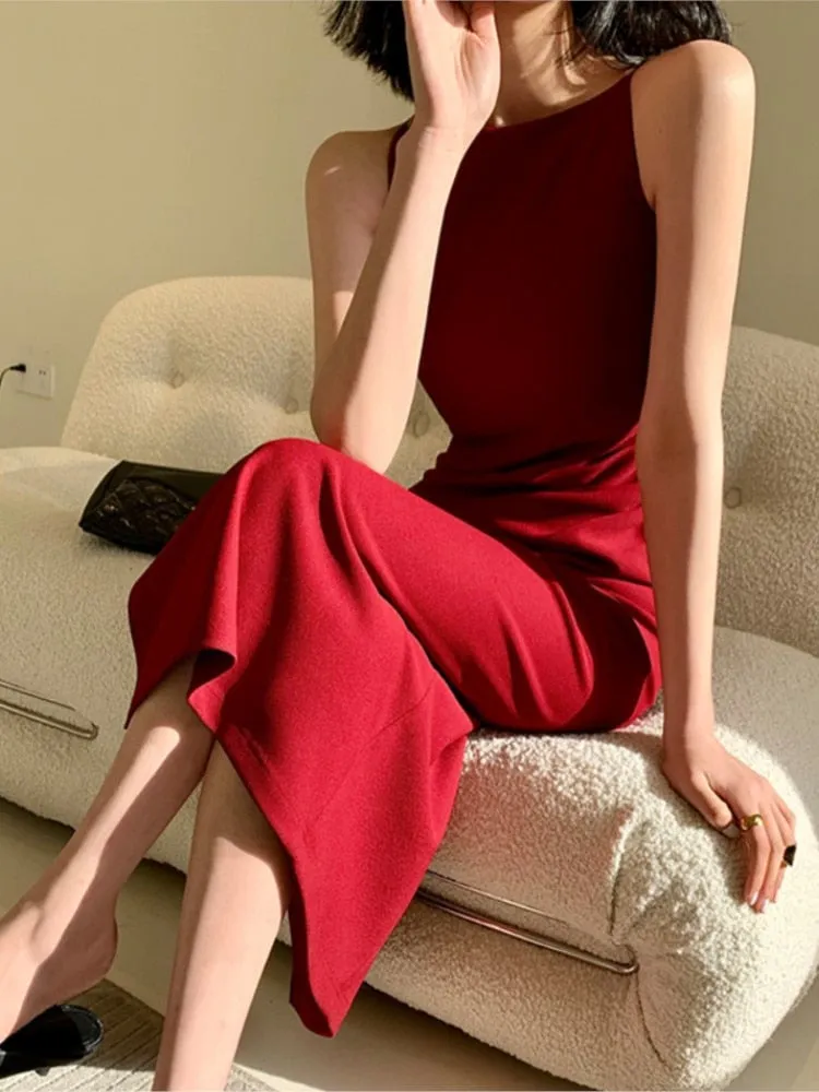 Elegant Women Sleeveless Dress