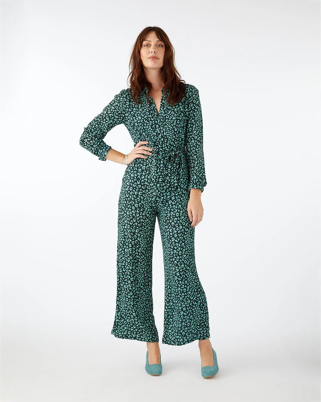 Emerald Leopard Jumpsuit